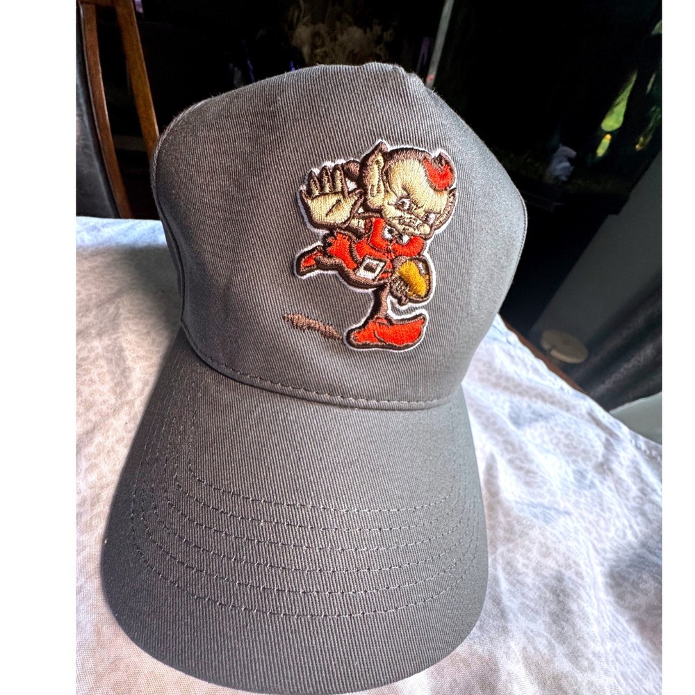47 Brand NFL Cleveland Browns Gray Snapback Hat Brownie the Elf Mascot Cap OSFA